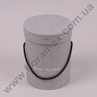 Коробка для цветов серая 40860