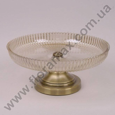 Фруктовница стеклянная D-34 см. 40784