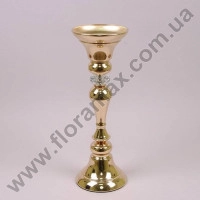 Подсвечник металлический золотой H-46 см. 40877