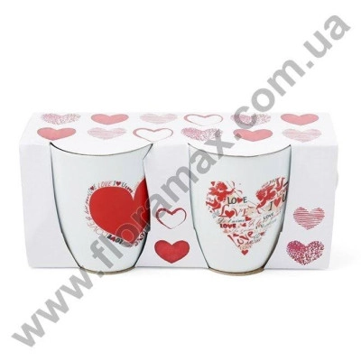 Набір фарфорових чашок LOVE 2 шт. 0,35 л. 31498