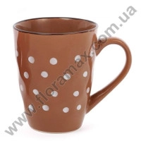 Чашка керамическая в горошек Кофе-Крем 0,42 л. 31500