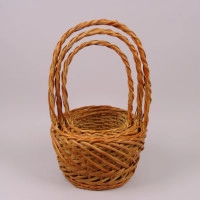 Комплект кошиків з лози оранжевий 3 шт. 37287
