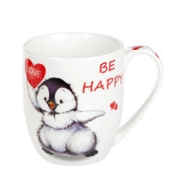 Чашка фарфоровая Be Happy 0,35 л. 31663