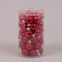 Шарики стеклянные 2,5 см. красные (48 шт.) 44516