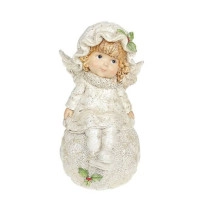 Фигурка новогодняя Ангелочек на снежке 18 см. 11730