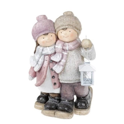 Новогодняя фигурка Детки с фонариком Н-50 см. 11745