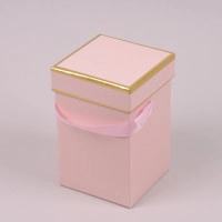 Коробка для цветов розовая 41294