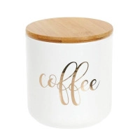 Банка керамічна Coffee з бамбуковою кришкою 0,6 л. 31853