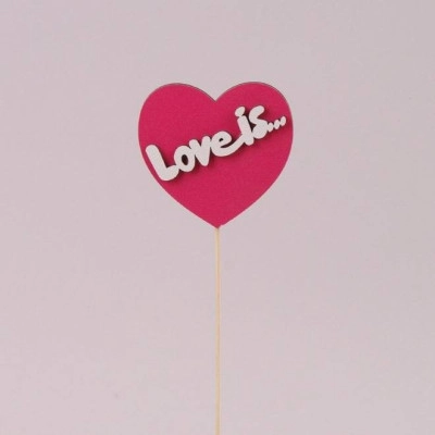 Топпер сердечко "Love is" 30876