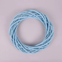 Венок из лозы голубой 30 см. 39075