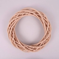 Венок из лозы персиковый 30 см. 39064