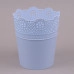 Горщик пластмасовий Lace блакитний 18см.