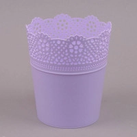 Горщик пластмасовий Lace лавандовий 18см.