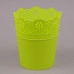Горшок пластмассовый Lace лайм 16см.