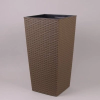 Горшок пластмассовый с вкладом FINEZJA RATTAN фраппе 30х30см.