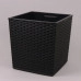 Горщик пластмасовий з вкладом JUKA RATTAN чорний 40х40см.
