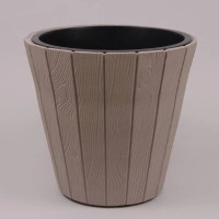 Горщик пластмасовий морозостійкий з вкладом Woode мокка 30см.