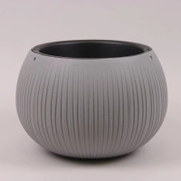 Горшок пластмассовый с вкладом Beton Bowl бетон 15см.
