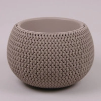 Горшок пластмассовый с вкладом Splofy Bowl мокка 24см.
