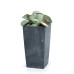 Горшок пластмассовый с вкладом Urbi Square Beton Effect антрацитовый 26.5х26.5см.