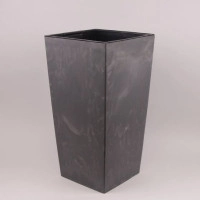 Горшок пластмассовый с вкладом Urbi Square Beton Effect маренго 26.5х26.5см.