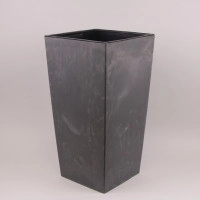 Горшок пластмассовый с вкладом Urbi Square Beton Effect маренго 40х40см.