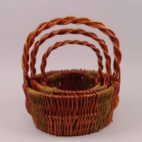 Комплект теракотових кошиків з лози 3 шт. 37503