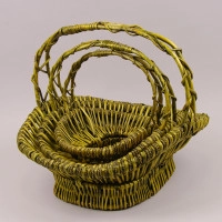 Комплект зелених кошиків з лози 2 шт. 37505