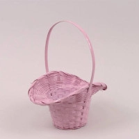 Корзина бамбуковая розовая 37969