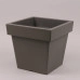 Горщик пластмасовий Lofly Square Low сірий 24х24см.