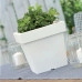Горщик пластмасовий Lofly Square Low сірий 24х24см.