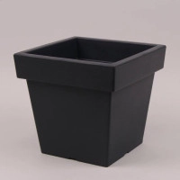 Горщик пластмасовий Lofly Square Low антрацитовий 30х30см.