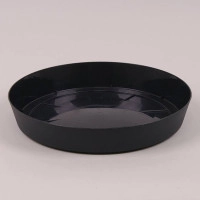 Подставка пластмассовая Lofly Saucer антрацитовая 9.5см.