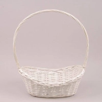 Корзина из лозы белая 37551
