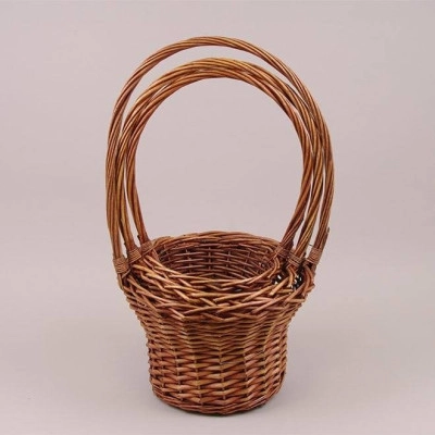 Комплект коричневих кошиків з лози 3 шт. 37567