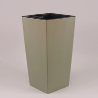 Горщик пластмасовий з вкладом Urbi Square ECO зелений 32.5х32.5см.