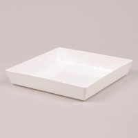 Подставка пластмассовая Lofly Saucer Square белая 14.5х14.5см.