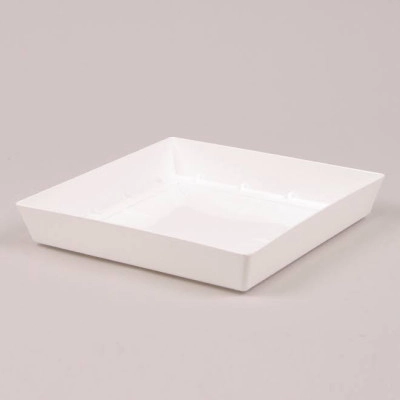 Подставка пластмассовая Lofly Saucer Square белая 14.5х14.5см.