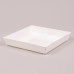 Подставка пластмассовая Lofly Saucer Square белая 14.5х14.5см.