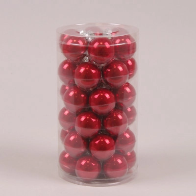 Шарики стеклянные 3,8 см. красный опал (36 шт.) 44505