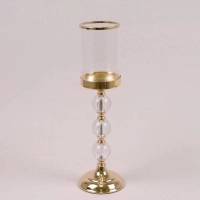 Подсвечник металлический золотой H-43 см. 37652