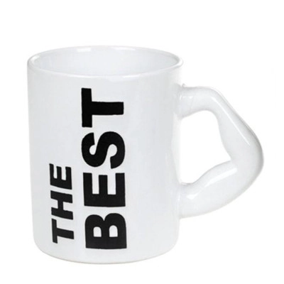 Чашка керамічна біла The Best 0,5 л. 32175