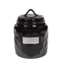 Банка керамічна з кришкою Coffee 0,9 л. чорна 32190