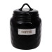 Банка керамічна з кришкою Coffee 1,5 л. чорна 32193