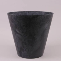 Горщик пластмасовий Tubus Beton Effect антрацитовий 25см.