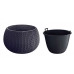 Горщик пластмасовий з вкладом Splofy Bowl блакитний 48см.