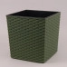 Горшок пластмассовый с вкладом JUKA ECO RATTAN зеленый лесной 30х30см.