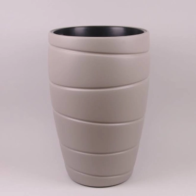 Горшок пластмассовый PASSA с вкладом taupe 60см.