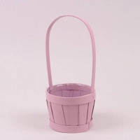 Корзина бамбуковая розовая 38002