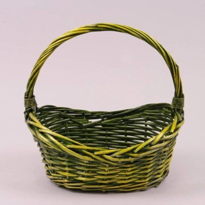 Корзина из лозы зеленая 38083